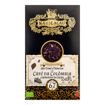 Chocolate Negro São Tomé 67%  Café da Colômbia Bio  Nau do Cacau 80g